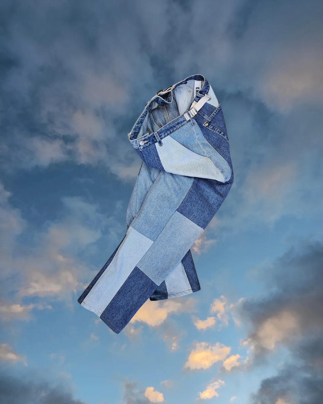 Patchwork Denim Pants