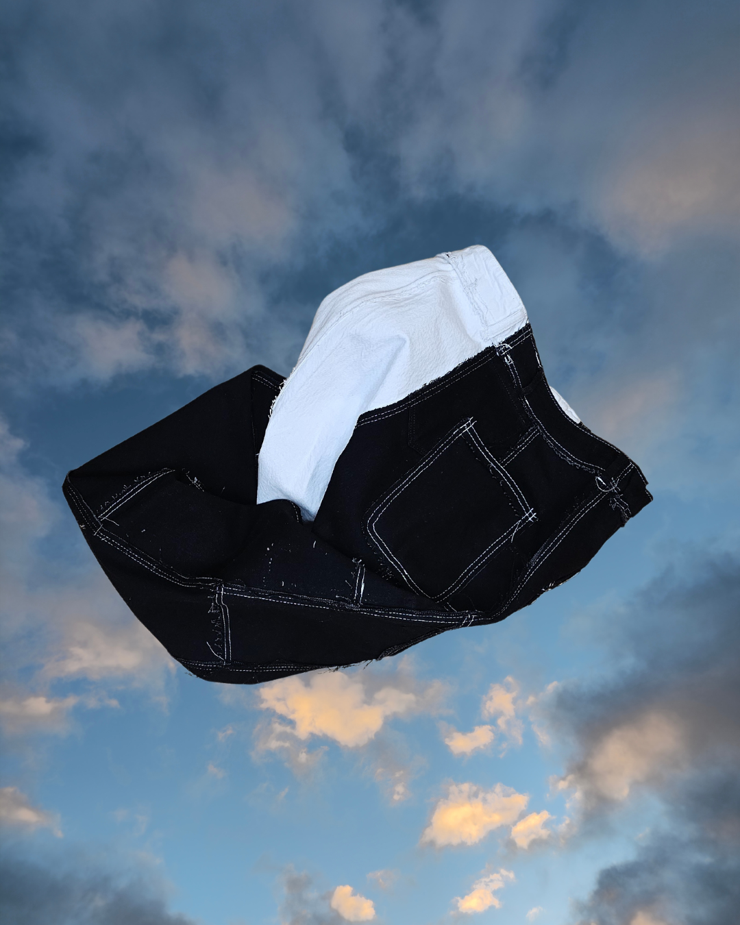 Half Half Denim Pants