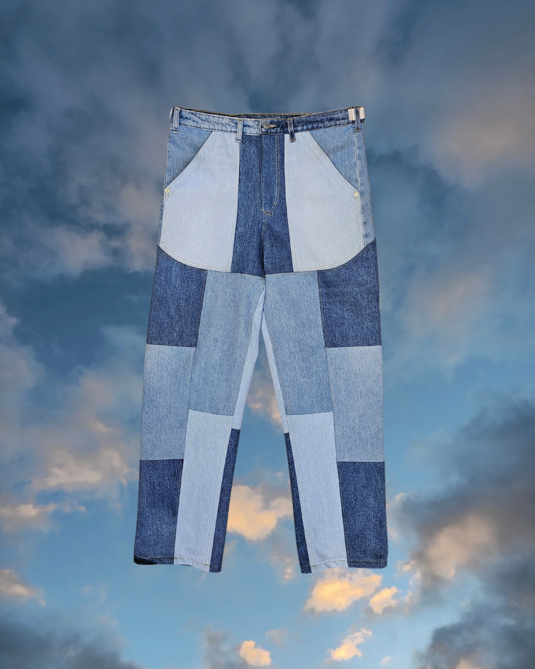 Patchwork Denim Pants