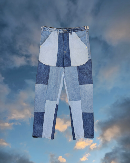 Patchwork Denim Pants