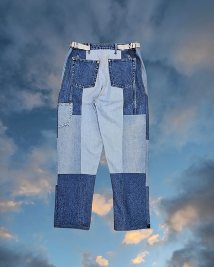 Patchwork Denim Pants
