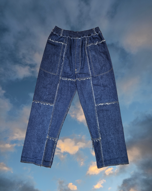 Box Panel Baggy Pants
