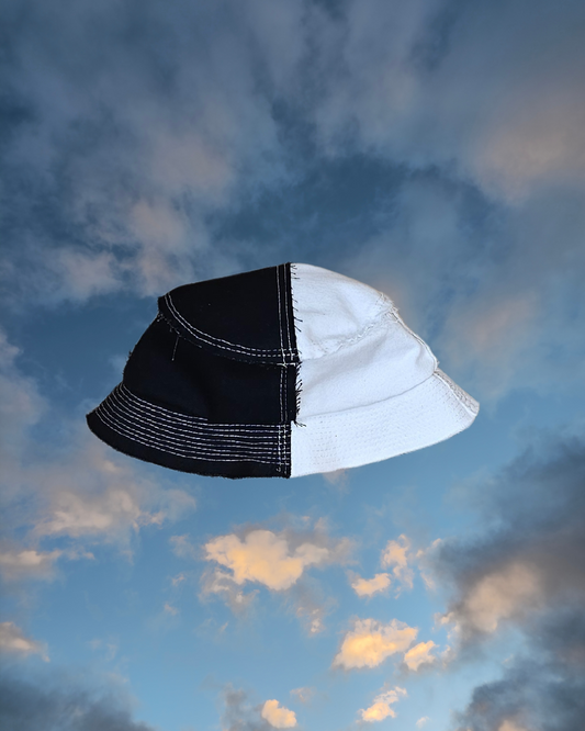 Half Half Denim Bucket Hat
