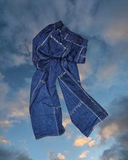 Box Panel Baggy Pants