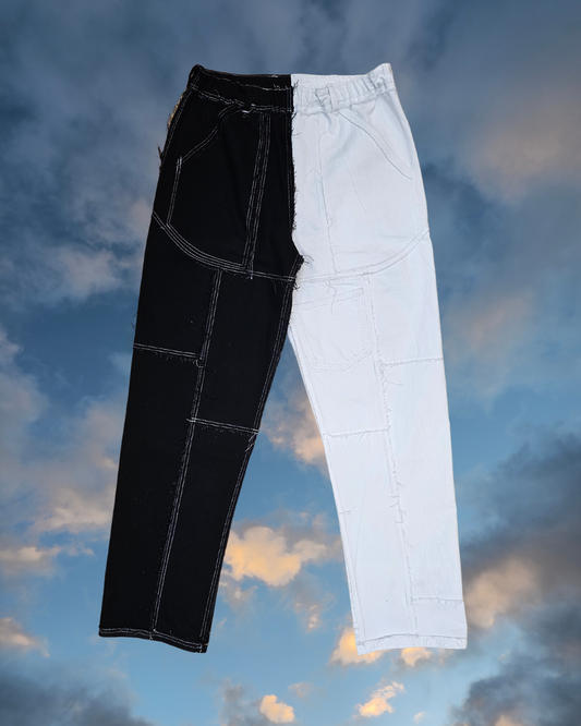 Half Half Denim Pants